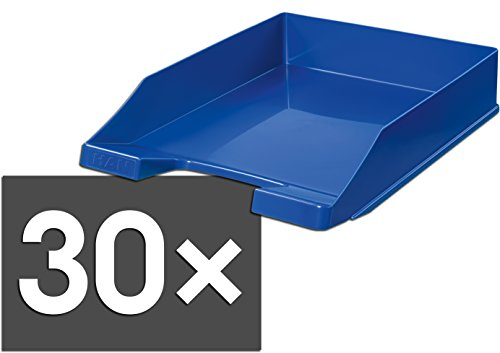 HAN 1027-X Briefablage KLASSIK, DIN A4/C4, stapelbar, stabil, modern (30er Set, blau)