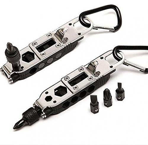 Geshiglobal Multifonctions Tournevis Petit Lot de Mini Outil Poche Porte-clés Tournevis