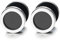 10MM Herren Damen Silber Schwarz Kreis Ohrstecker Ohrringe, Fake Plugs Ohr Cheater Tunnel Gauges Edelstahl
