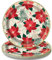 Unique Party 77115 - 23cm Foil Red and Gold Poinsettia Christmas Plates, Pack of 8