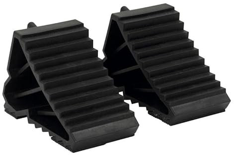 lyrlody 2 Stück Unterlegkeile Anhänger, Auto Unterlegkeile Radstopper, Auto Bremskeile Radkeil für Wohnwagen, LKW, Anhänger, 15.5 * 9 * 9.8cm