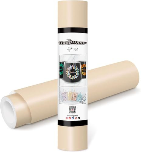 TECKWRAP Vinilo adhesivo permanente 12 x 10 ft, beige mate