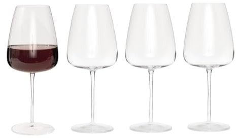 Luigi Bormioli Talismano 18.5 oz. White Wine Stem, Set of 4, 4 Count (Pack of 1), Clear
