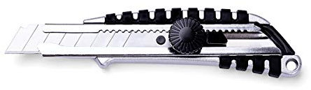 HARDY WORKING TOOLS Taglierino e Lame a Spezzare, Cutter Professionale a impugnatura antiscivolo 2K, Taglierino Per Carta, A0510-221800