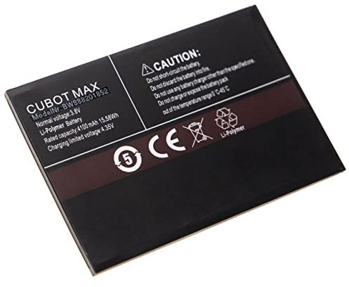 vhbw Akku kompatibel mit Cubot Max, Umax Handy Smartphone Telefon (4100mAh, 3,8V, Li-Polymer)