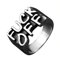 PAMTIER Herren Edelstahl Cool Letter Fuck Off Mittelfinger Ring Personalisierte Punk Rock Schmuck Größe 57