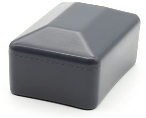 Enkotrade 21 Stück Zaunkappen Anthrazit für Außenmaß 40x80 mm, Rohrkappen aus hochwertigem Kunststoff, Pyramide Rechteckig Zaunpfostenkappen Pfahl Deckel Zaunabdeckung