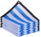 Hagelnetz Outdoor Verdickung Garten Schatten 75% Uv Blockieren,Sunblock Shade Cloth WeißE Und Blaue Streifen Schattiernetz,Benutzt FüR Courtyard Balcony WäRmeisolierung (4mx7m/13.1ftx23ft)