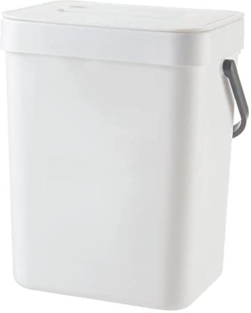 EKO Puro Hanging Caddy,Wall Mountable or Hanging Bin for Compostable Waste,Perfect for Kitchen & Home, 3 Litre (White)