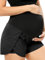 POSHGLAM Damen Umstands-Shorts, Over-Bauch, Workout, Laufen, Freizeit, Sommer, Schwangerschafts-Shorts, Schwarz, XX-Large