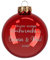Herz & Heim® Weihnachtskugel aus Glas mit persönlicher Gravur/Rot oder Weiß/Matt oder Hochglanz/Ø 8 oder 10 cm/Verschiedene Motive Ø 10 cm, Rot Hochglanz, Unser erstes Weihnachten