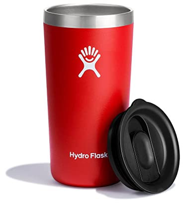 HYDRO FLASK - Thermobecher für Unterwegs 355 ml (12 oz) - Verschließbarem, Auslaufsicherem Eindrückdeckel - Doppelwandiger, Vakuumisolierter Reisebecher aus Edelstahl - Heiß & Kalt - BPA-frei - Goji