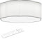 Navaris LED Deckenleuchte Blumenform 8 Blätter - dimmbar mit Fernbedienung - verstellbare Farbtemperatur - Design Stoff Deckenlampe - Weiß