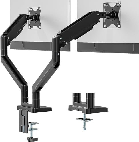 IMtKotW Dual Monitor Arms for 17 to 35 Inch Screens, Heavy Duty Tilt Swivel Adjustable Monitor Stand Desk Mount Support Up to 16kg, VESA 75/100