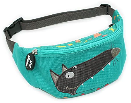 Les Deglingos – Bauchtasche für Kinder – Wolf x Les Déglingos – Spaß – ideal für Spaziergänge, Picknick – Mädchen und Jungen – Alter ab 3 Jahren – Grün