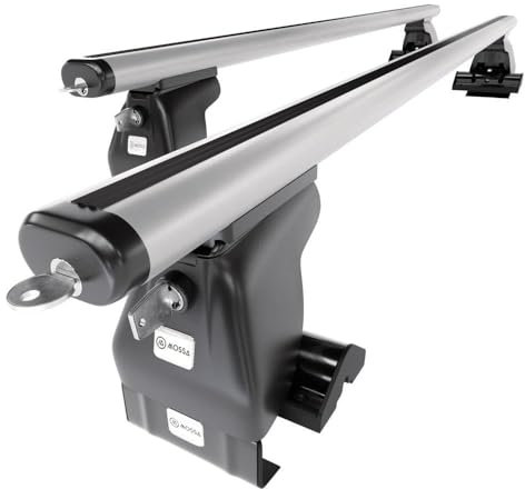 Mossa - Alu-Dachträger kompatibel mit Jeep Renegade SUV (2015- ) - silbern Dachträger Dachgepäckträger - ohne Montagelemente 1