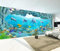 Fototapete 3D Tapete Unterwasserwelt Delfine Aquarium Fototapete 3D Effekt Wandtapete Vliestapete Wandbilder XXL Wanddeko Tapeten