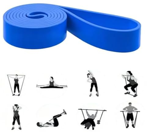 GIMIRO Fitnessbänder, Resistance Bands of 6 Strength Levels, Pull Up Traning Band, Trainingsbänder für Yoga, Pilates, Physiotherapie, Krafttraining für Männer und Frauen (Blue)