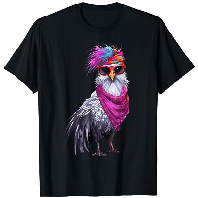 Hippie Huhn mit Bandana Chicken Mama Landwirt Lustige Hühner T-Shirt