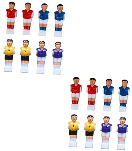 INOOMP 16 STK Zubehör Für Fußballmaschinen Tischfußballspieler Aus Harz Tischfußballspielerfigur Kicker Männer Ersatz Ersatz-tischfußball-männer Mini Humanoide Puppe Statuette Schurke