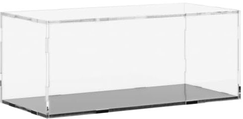 vidaXL Caja de Exposición, Vitrina Expositora a Prueba de Polvo, Caja Transparente para Juguetes Colecciones, Acrílico Transparente 34x16x14 cm