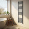 NRG Anthracite Heated Towel Rail Curved Designer Bathroom Radiator - 1800×400mm