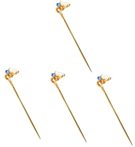 Beavorty 4pezzi Fermaglio Per Metallo Retro Fiori e Nappa Accessorio Hanfu Per Matrimoni e Speciali Per Donne e Ragazze