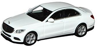 Mercedes-Benz C-Klasse Limousine Weiss Uni W205 Ab 2014 H0 1/87 Herpa Modell Auto mit individiuellem Wunschkennzeichen