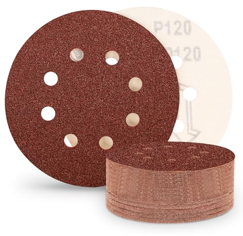 Sztaoip 70 Stück Schleifpapier 125mm klett 8 Loch Schleifscheiben Set für Exzenterschleifer 120, 240, 320, 400, 600, 800, 1000 Körnung