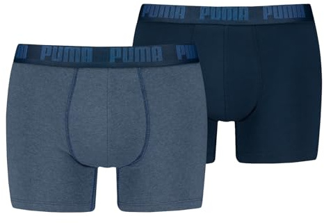 PUMA Herren Boxer Boxershorts Shorts Unterhosen Comfort Stretch 2er Pack, Wäschegröße:L, Artikel:-007 Denim