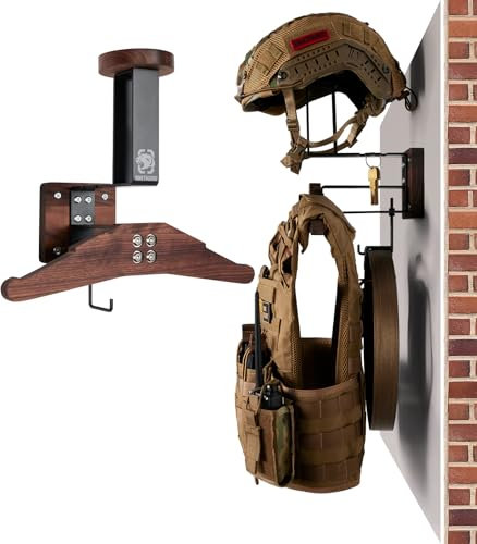 OneTigris Helmet Wall Mount – 40KG Heavy-Duty Rack for Motorcycle, Tactical & Airsoft Gear, Space-Saving Helmet Hanger for Garage or Home