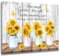 LB Wandbilder Sonnenblume Poster Inspirierend mit Butterfly Wanddruck Bauernhof Gelbe Blume Leinwand Bilder für Wohnzimmer Schlafzimmer Badezimmer Wand Deko,60x40cm Ungerahmt