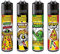 Clipper Feuerzeuge, Set mit 4 Stück, außergewöhnliche Motive (Pizza)