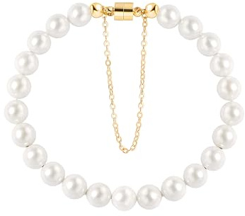 Aobei Pearl Edelstein Armbänder für Frauen Boho Türkis Perlen Armbänder zierliche 18K Gold Layering Schmuck