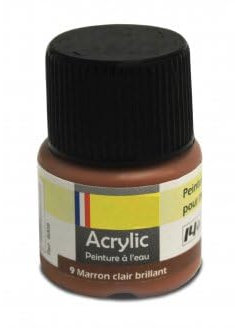 1 pot peinture de maquette : marron clair brillant n° 09-12 ml - pour heller - accessoire maquette