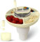 Stanley Snack Tray for Stanley Cup 40oz | 4 Silicon Compartments Tray with Stanley Accessories kit Bottom Boot & Straw Cover Caps, Fits 40 oz Quencher H2.0 Cup - Stanley Accessories (Cream)