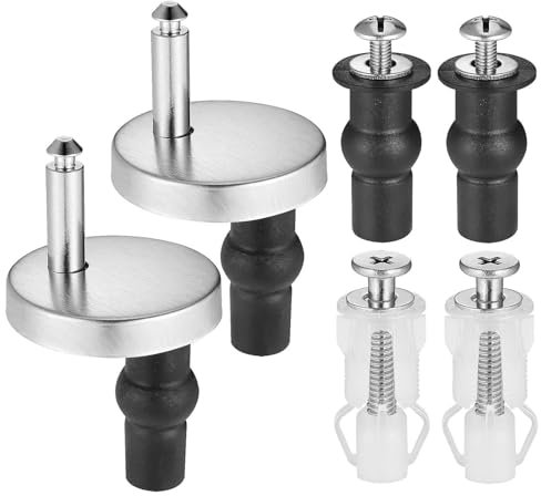 6 Stück WC Sitz Befestigung,Schrauben für Toilettensitz, Scharnier für Toilettendeckel Befestigung WC-Sitze Klodeckel Edelstahl, Blindloch Befestigungen Scharniere für Toilettensitze