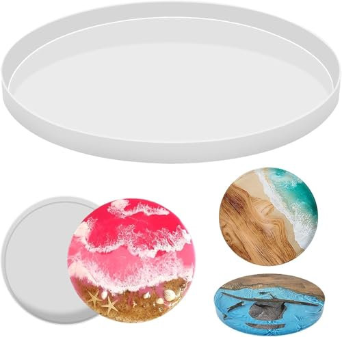 Silikonform Epoxidharz 61cm, Epoxidharz Formen Rund, Silikonform Groß Epoxidharz für DIY-Tischherstellung, River Table, Charcuterie Board und Kunst Home Dekoration von Poweka
