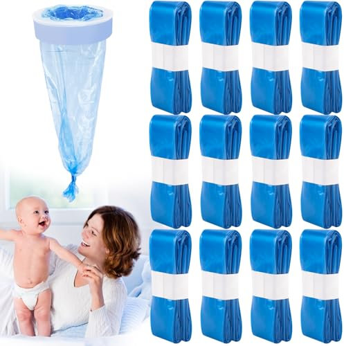 HGRGHH 12 Recharges pour Poubelle à Couches, Cassettes de Recharge pour Seau à Couches en Film de Recharge 4,5 M Épaissi à 4 Couches pour Litter Locker & Tommee Tippee & Seau à Couches Octogonal