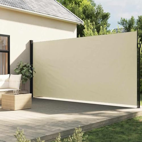 Toldo lateral retráctil crema 200 x 500 cm