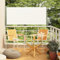 Myheimly Seitenmarkise Ausziehbar Sonnenschutz Sichtschutz Windschutz Seitenrollo Markise Seitenwandmarkise Balkon Garten Terrasse Creme,140 x 300 cm