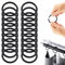 100 Pièces Anneaux Rideaux Douche Crochet Diamètre Intérieur 40mm,Noir Antirouille Anneau Type O,Robuste Curtain Rings Plastique Anneau Réutilisable,pour Plupart Tringle Rideau Douche,Modèle de Clip
