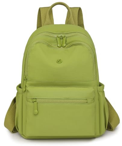 YUESITE Rucksack Damen Wasserdicht Nylon Damenrucksack Casual Daypack Frauen Elegant Schultertasche Cityrucksack Reiserucksack für Reisen Schule Arbeit (Grün)