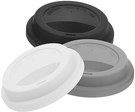 LAPYAPPE Couvercles De Tasse En Silicone 9.5cm Lot De 3 Matériau En Silicone Alimentaire Couvercle Résistant Chaleur Compatible Tasses En Céramique Verre Maison Décoration
