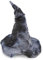 MIMIKRY Rustikaler Hexenhut Gandalf Zaubererhut Schwarz/Grau Hexe Zauberer Hut Merlin Magier Hexer