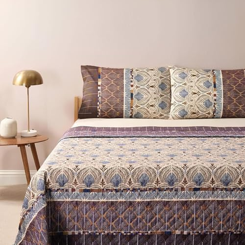BASSETTI Nairobi Tagesdecke aus 100% Baumwolle in der Farbe Caffe M1, Maße: 180x255 cm - 9332228