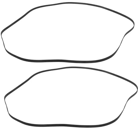 Plattenspieler Riemen 2 Stück Schwarz 460mm Gummi Ersatzriemen | Phonograph und Bandgerät, Flach Ausgeführt, Elastizität, Leicht zu Wechseln