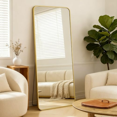 HySail Großer Rechteckiger Ganzkörperspiegel – HD-Reflexion, Sicherheitsglas, Standspiegel und Wandspiegel, Vielseitig Einsetzbar für Wohnzimmer, Schlafzimmer und Flur