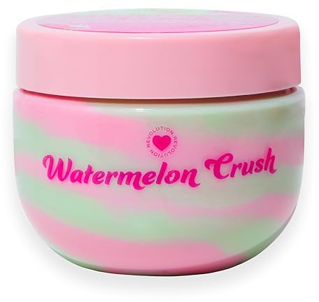 I Heart Revolution Watermelon Crush Swirl Body Cream, Feuchtigkeitsspendende Körpercreme mit Vitamin C & Sheabutter, Vegan, 150g