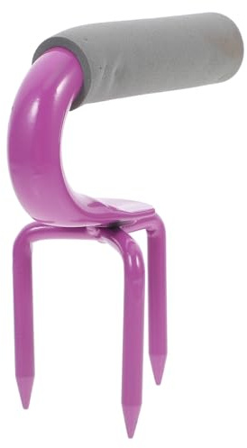 YARNOW Fourche de Jardin Manuelle Violette 1 PC Motoculteur Manuel pour Ameublir et Aérer Le Sol Outil Agricole Polyvalent pour Potager Fraise à Sol Pratique pour Jardinage Extérieur